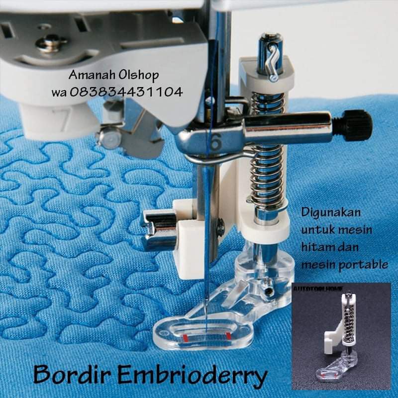 SEPATU BORDIR EMBRIO UNTUK MESIN JAHIT PORTABLE DAN MESIN HITAM