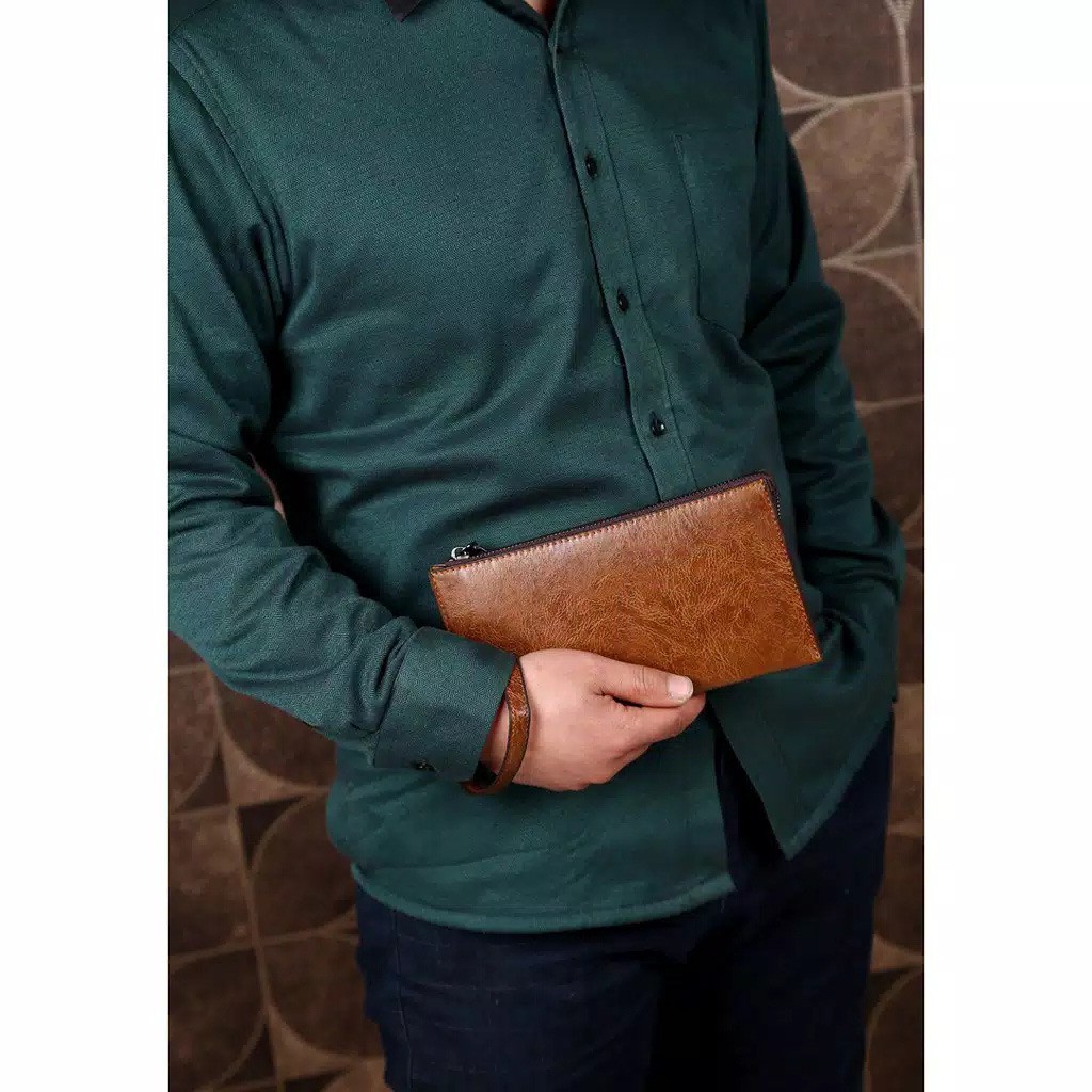 ☛TK☚ D008 Dompet Panjang Kulit Pria/Wanita Luxuzy Zipper Beau Buluo Wallet 1619 CLUTCH MURAH COD