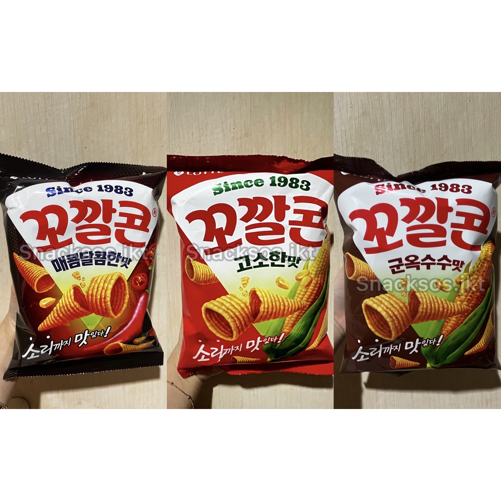 

LOTTE KOKKAL CORN ORIGINAL / GRILLED CORN / SWEET & SPICY KOREA JAGUNG SNACK