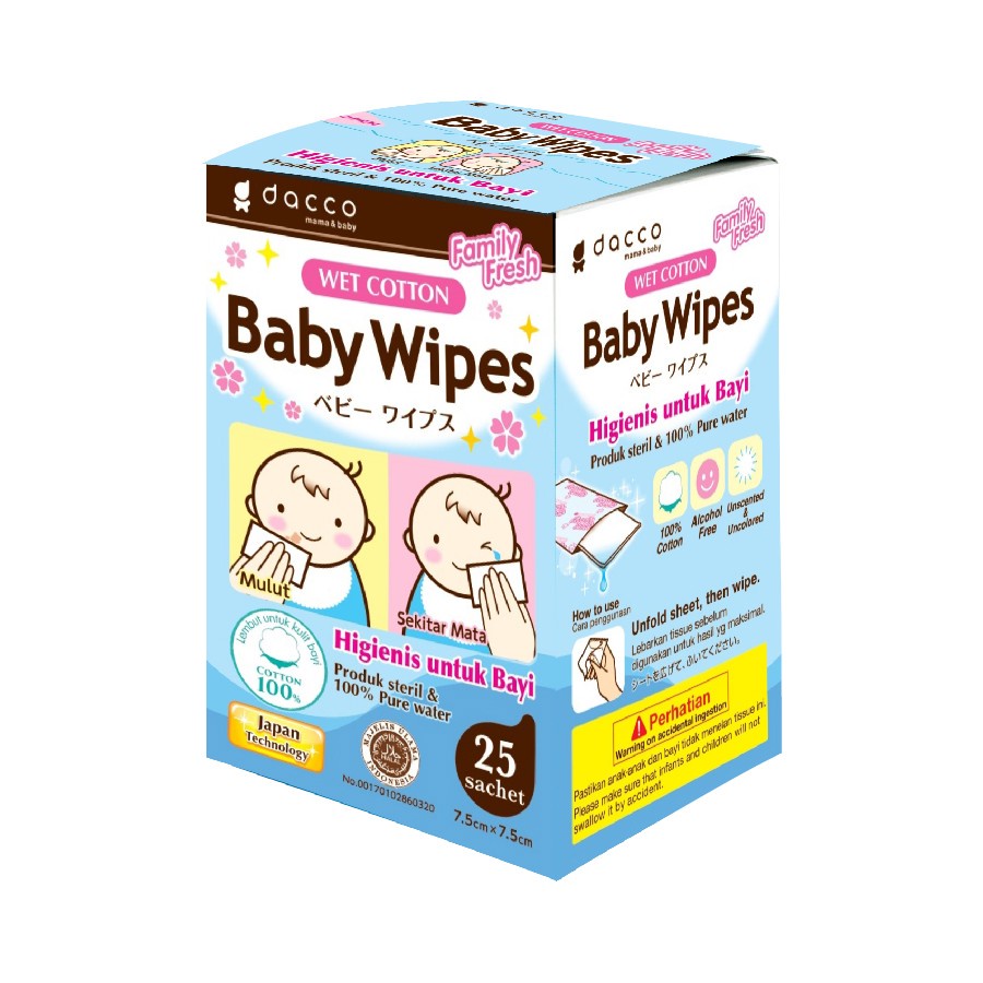 Dacco Baby Wipes | Tisu Kapas Basah Bayi