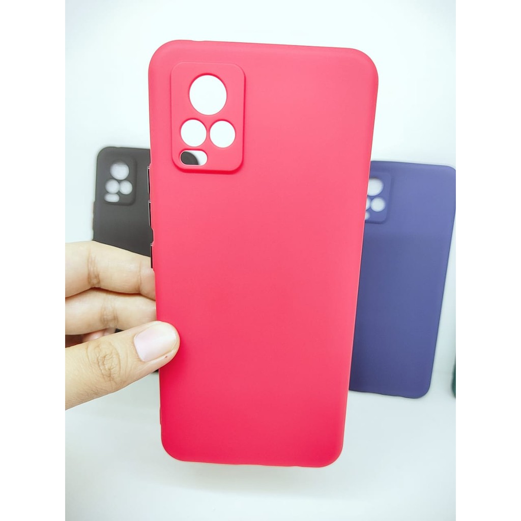 SMPC TPU Candy Vivo V20 6.44 inch SoftCase Macaron Protection Camera Tombol Warna