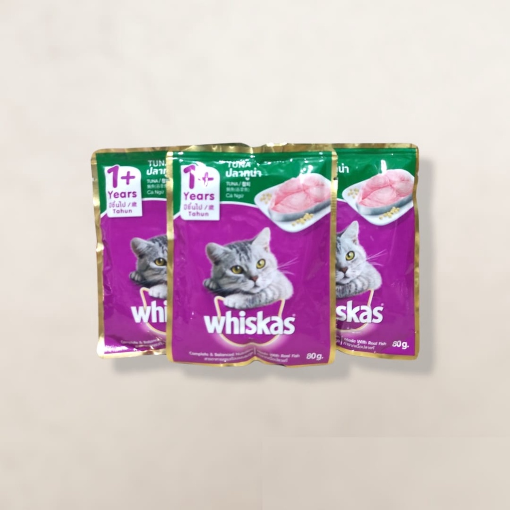 Makanan Kucing Whiskas Pouch 85gr Dewasa 1+