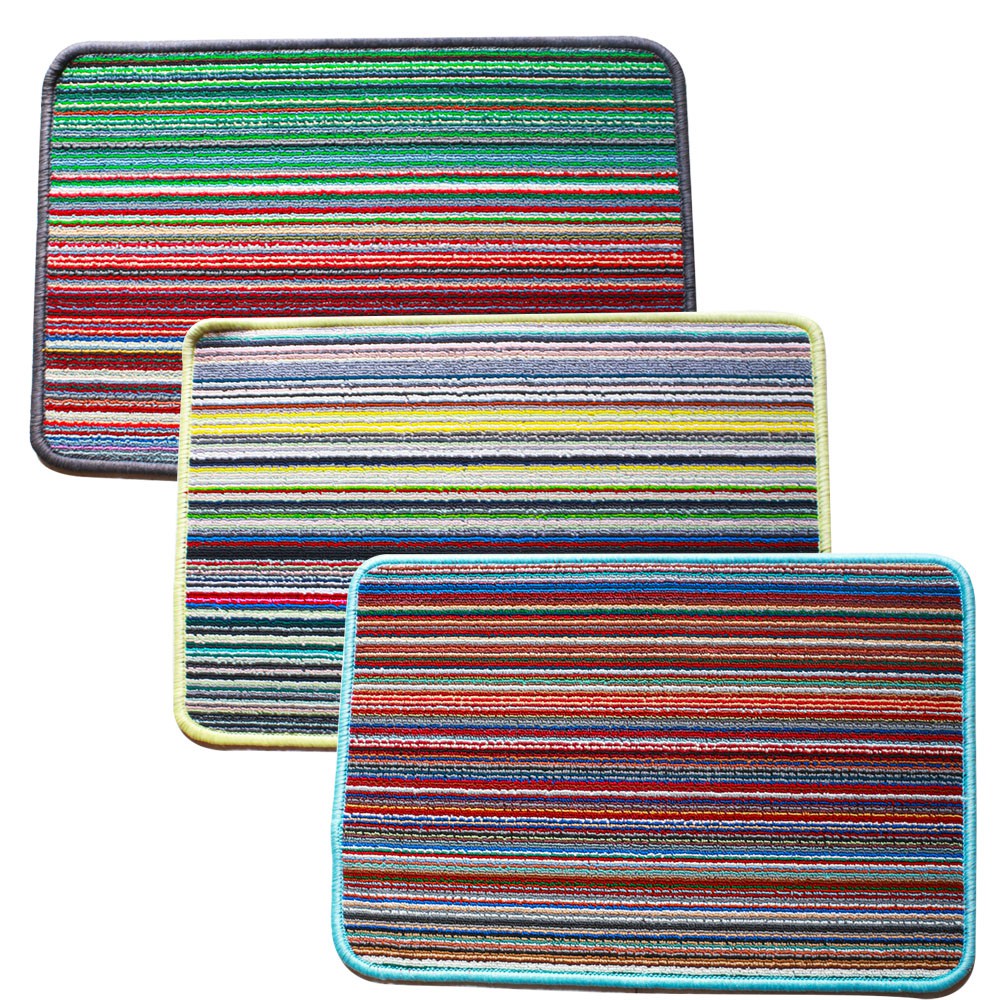 Keset Pelangi Garis Anti Slip Tebal - Keset Salur Pelangi Handuk Motif Anti Slip Pelangi 40x60 - Keset Dapur Keset PVC