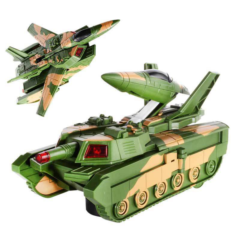 Mainan Anak 2in1 Aircraft &amp; Tank Mainan Mobil Tank &amp; Jet Transformers