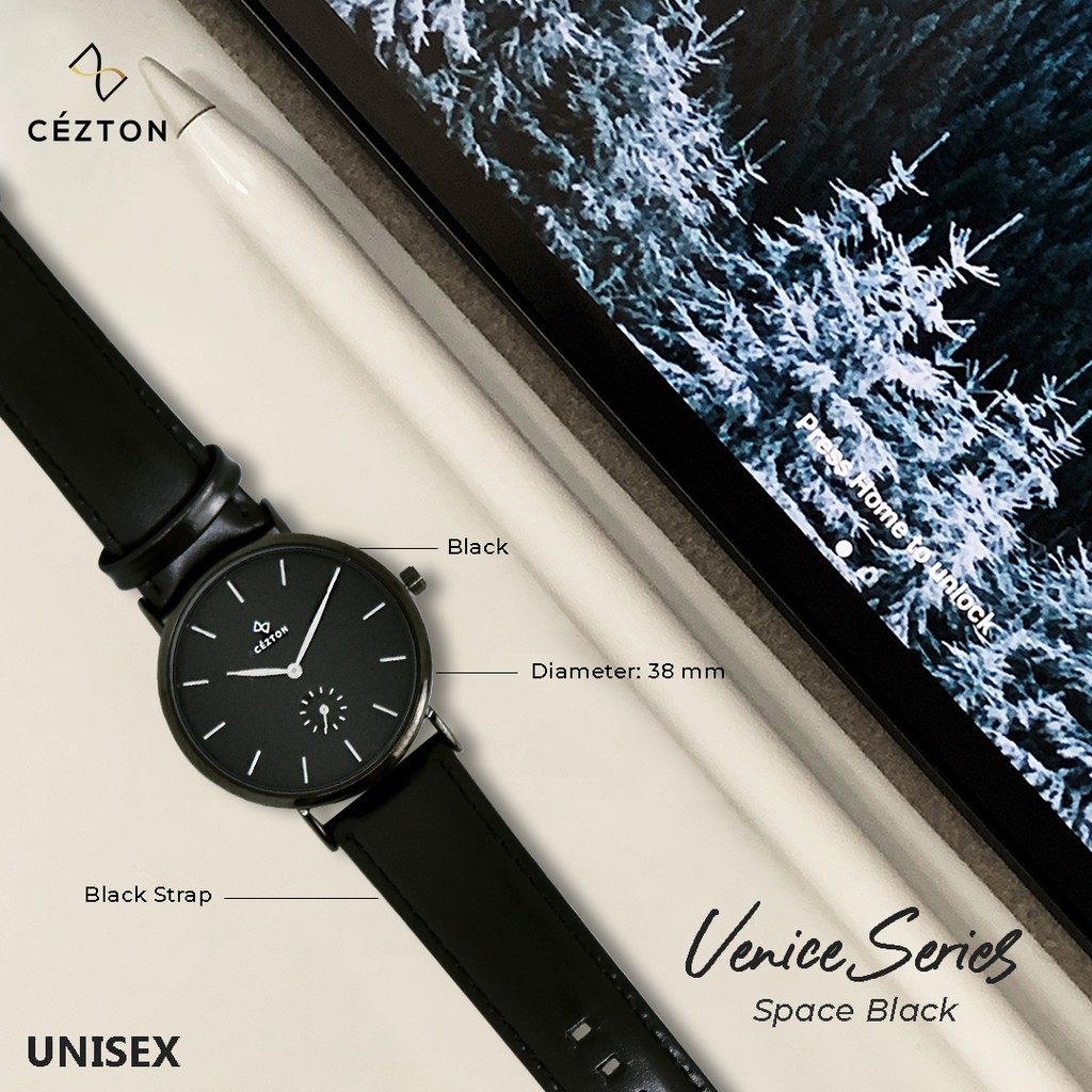 VENICE SERIES Space Black | Jam Tangan Unisex Pria Wanita Cezton