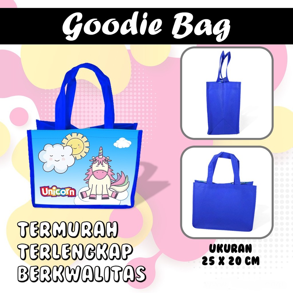 

Tas Ultah Unicorn Cute Goodie Bag Souvenir Ulang Tahun Kartun Murah Custom Nama Rainbow Aqiqah 1