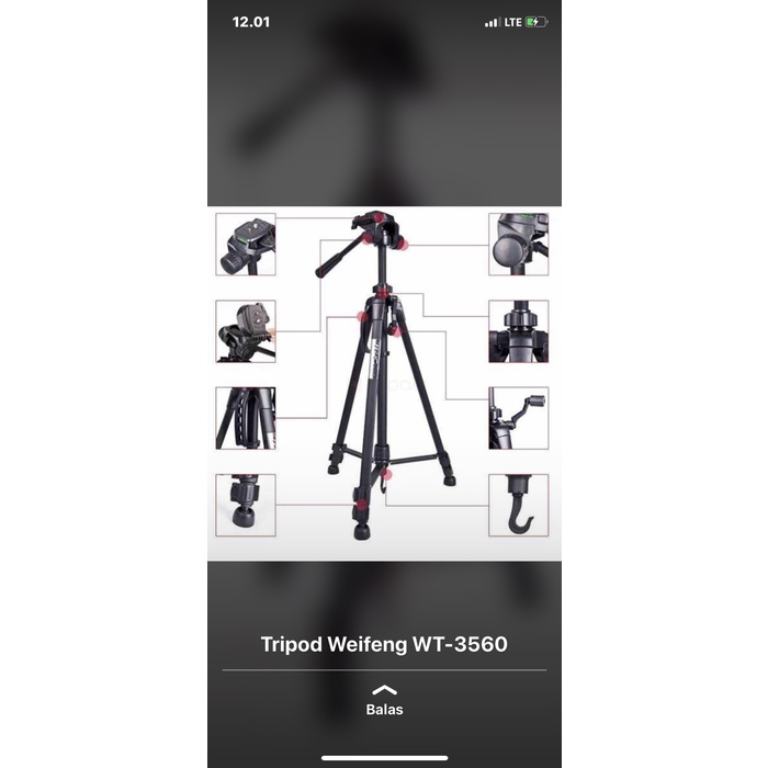 Tripod TRIPOD WEIFENG WT-3520. TRIPOD CAMERA WT3520(N3O4) 100% ORIGINAL BEST SELLER Tripot Mini Trip