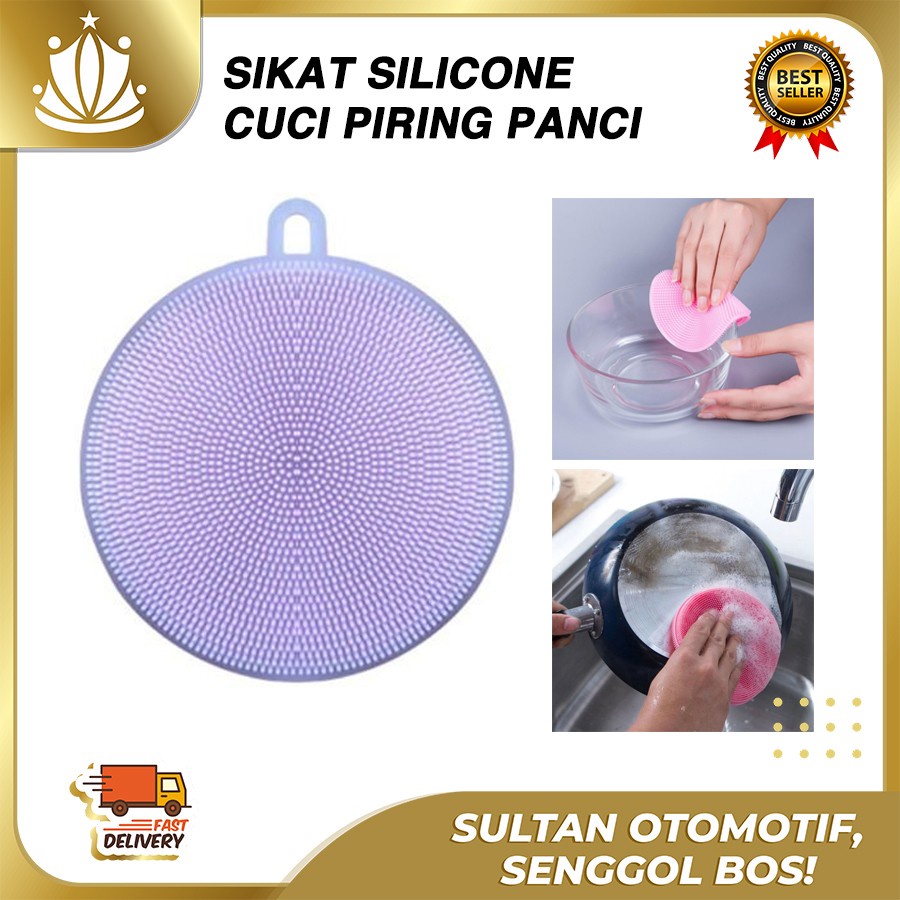 SIKAT SILIKON CUCI PIRING, Panci Gosong, mangkok, garpu SERBAGUNA