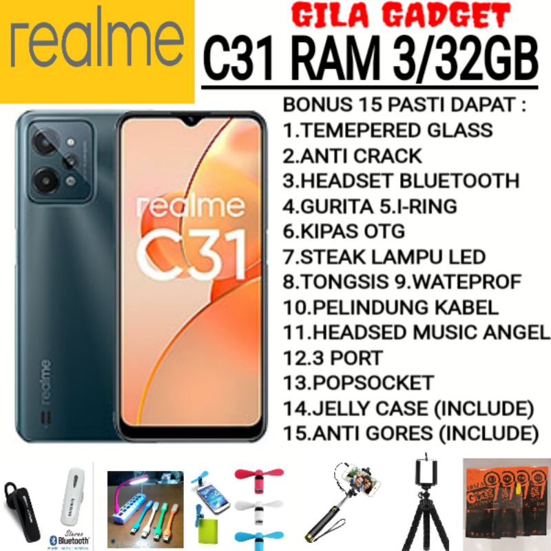 REALME C31 RAM 3/32GB ORIGINAL