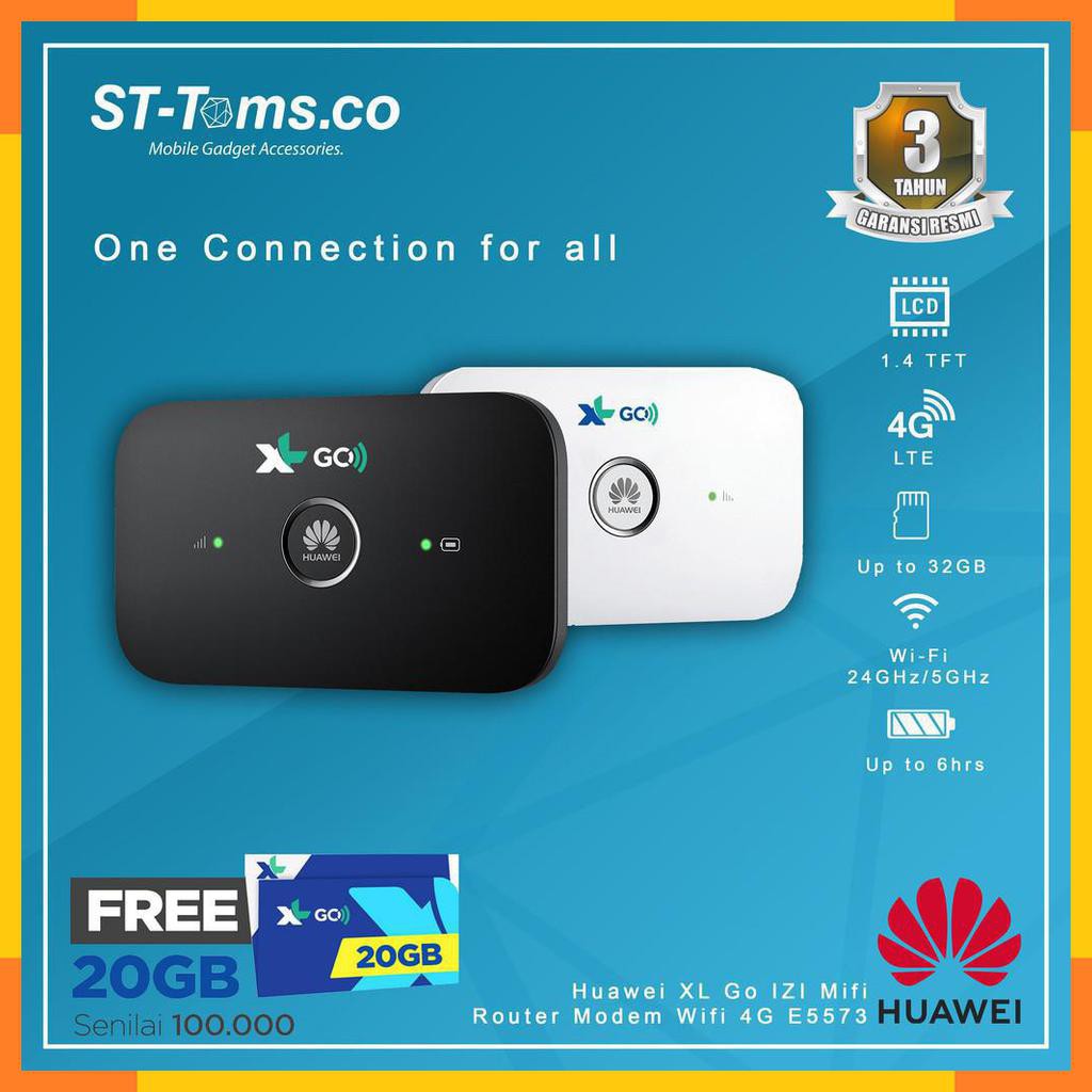 Huawei XL Go IZI Mifi Router Modem Wifi 4G E5573 UNLOCK Free Kuota XL