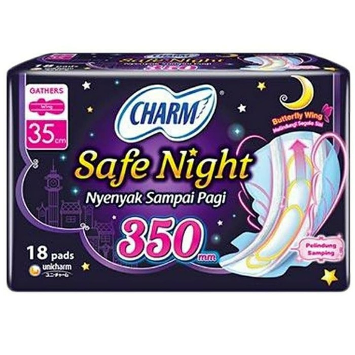 CHARM Safe Night 35 cm 18 pads