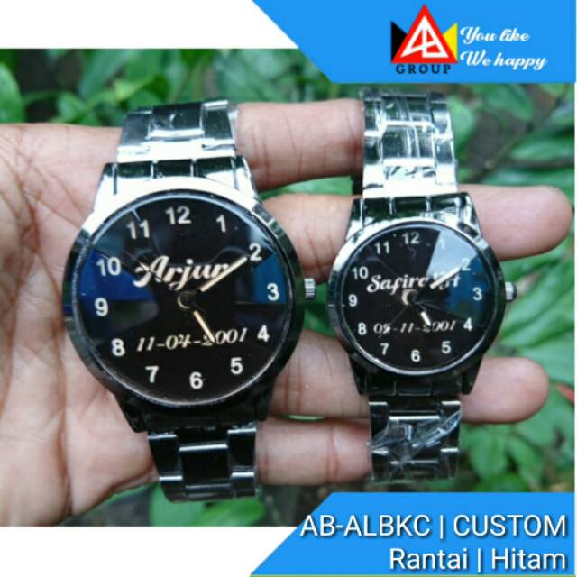 Jam Tangan Custom Desain Nama Pasangan | Bisa Request Desain