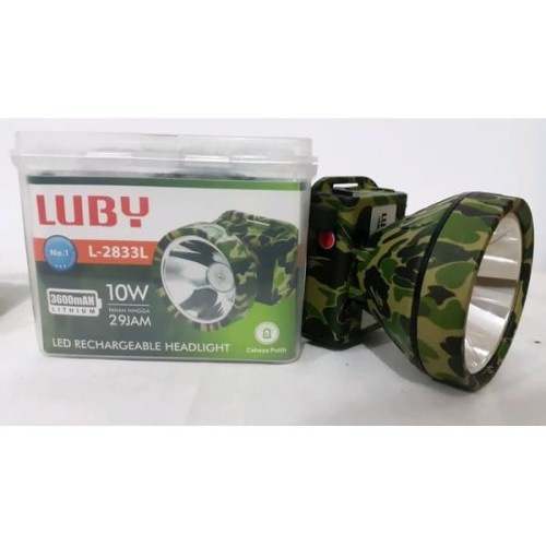 Senter Kepala LUBY 2833 / L2833 / L-2833 Motif Army 10 Watt