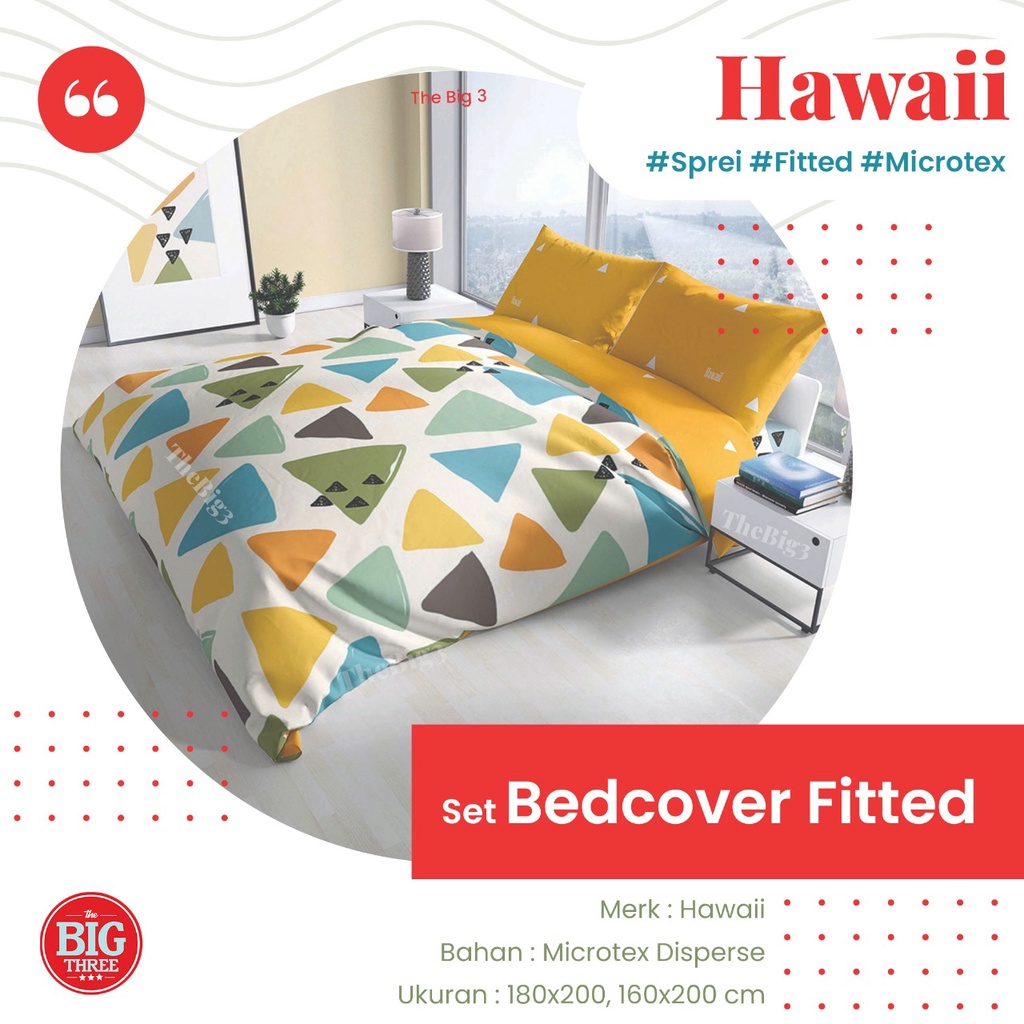 HAWAII Bedcover + Sprei 180x200 / 160x200 Motif Alba Emira Violetto Vena Tribly Damaris Flair Tara Lucano Lenora Fanya Delice Danish Valli Nautical Coconut Delano Mavi Mori Spade Club Agnia Alder Candy - King 180 BC Hawai