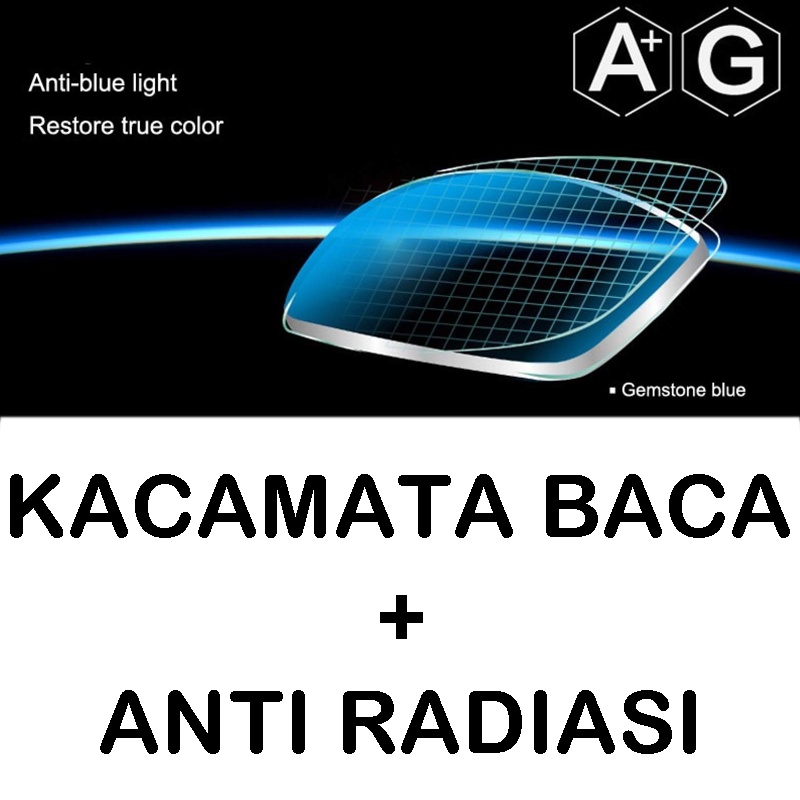 Kacamata Plus Anti Radiasi Wanita Pria Unisex Ukuran +1.00 s/d +3.00 Kaca mata Baca Plus Anti Cahaya Biru Memblokir Kacamata rabun dekat Kacamata Frame Resep Lensa Kacamata Hyperopia Kacamata Baca Miopia Kacamata