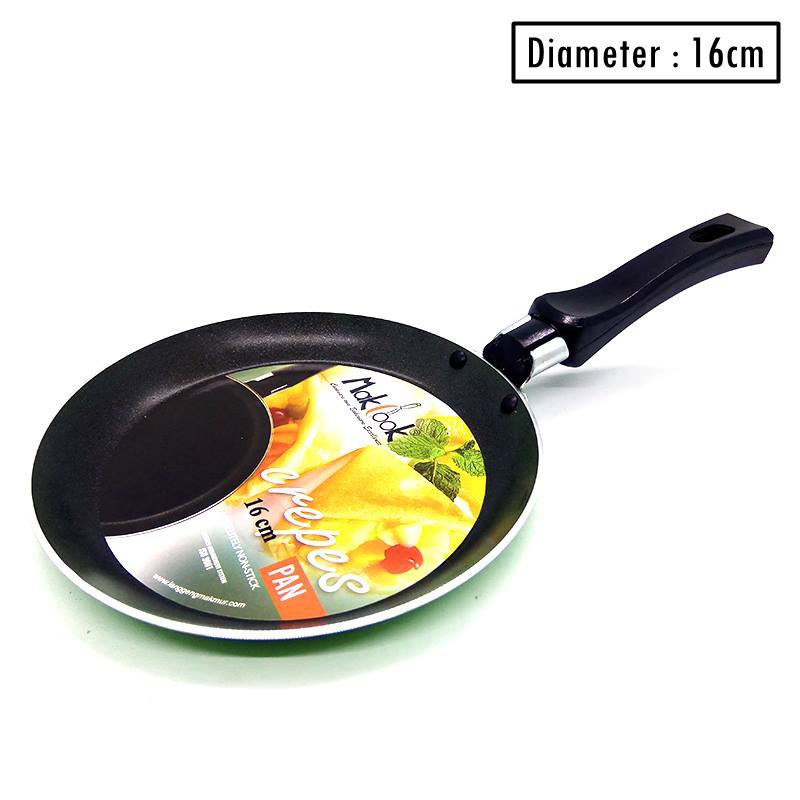 Makcook Wajan Crepes Pan 16 cm datar wajan kue pancake lumpia