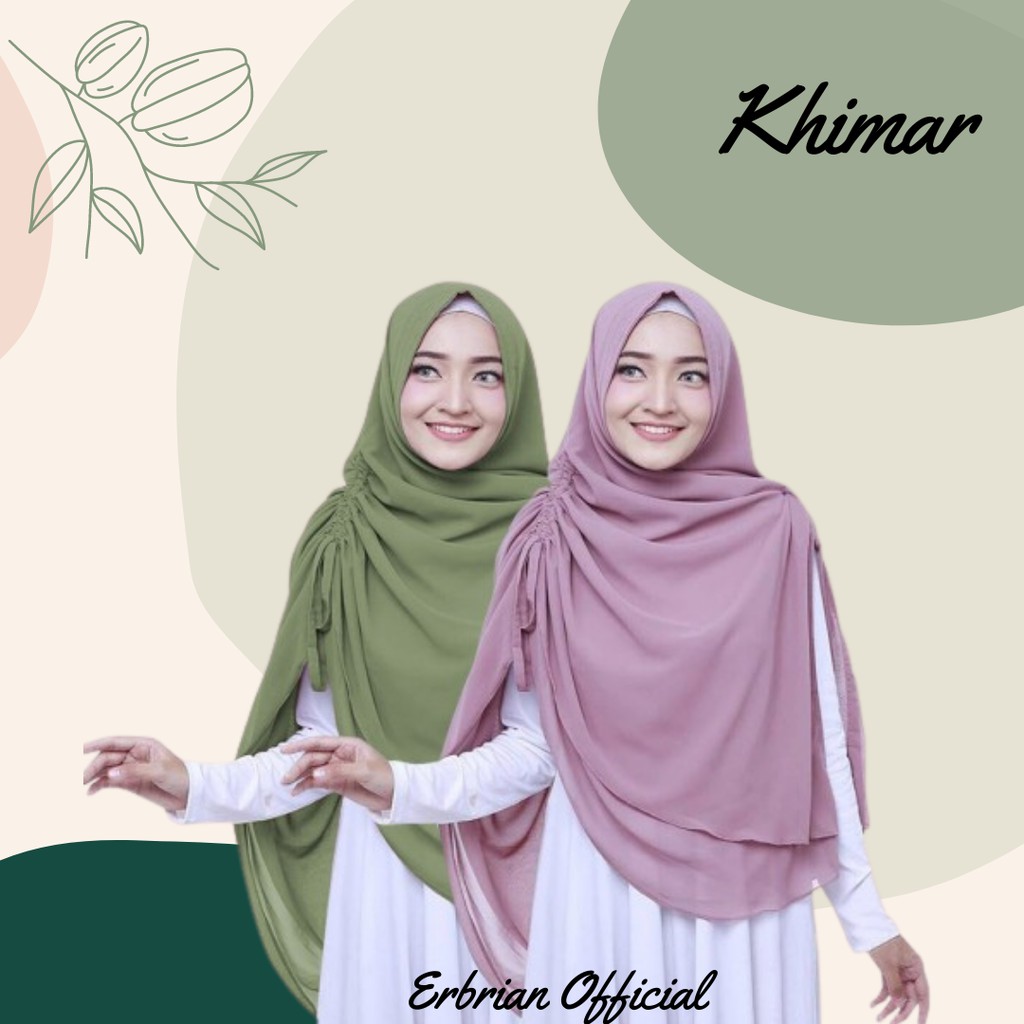 Umma Khimar Hijab Kerudung Jilbab Syari 2 Layer Ceruty Babydoll