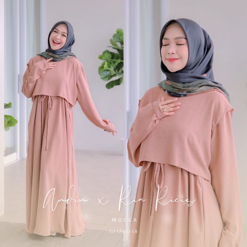 Odeca - Maryam Dress promo bisa bayar di rumah cod Gamis Casual Cantik Delissa