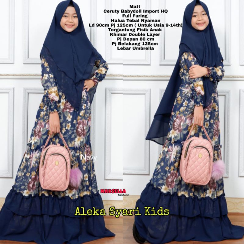 GAMIS SYARI ANAK - ALEKA SYARI ORIGINAL REALPICT MARSELLA