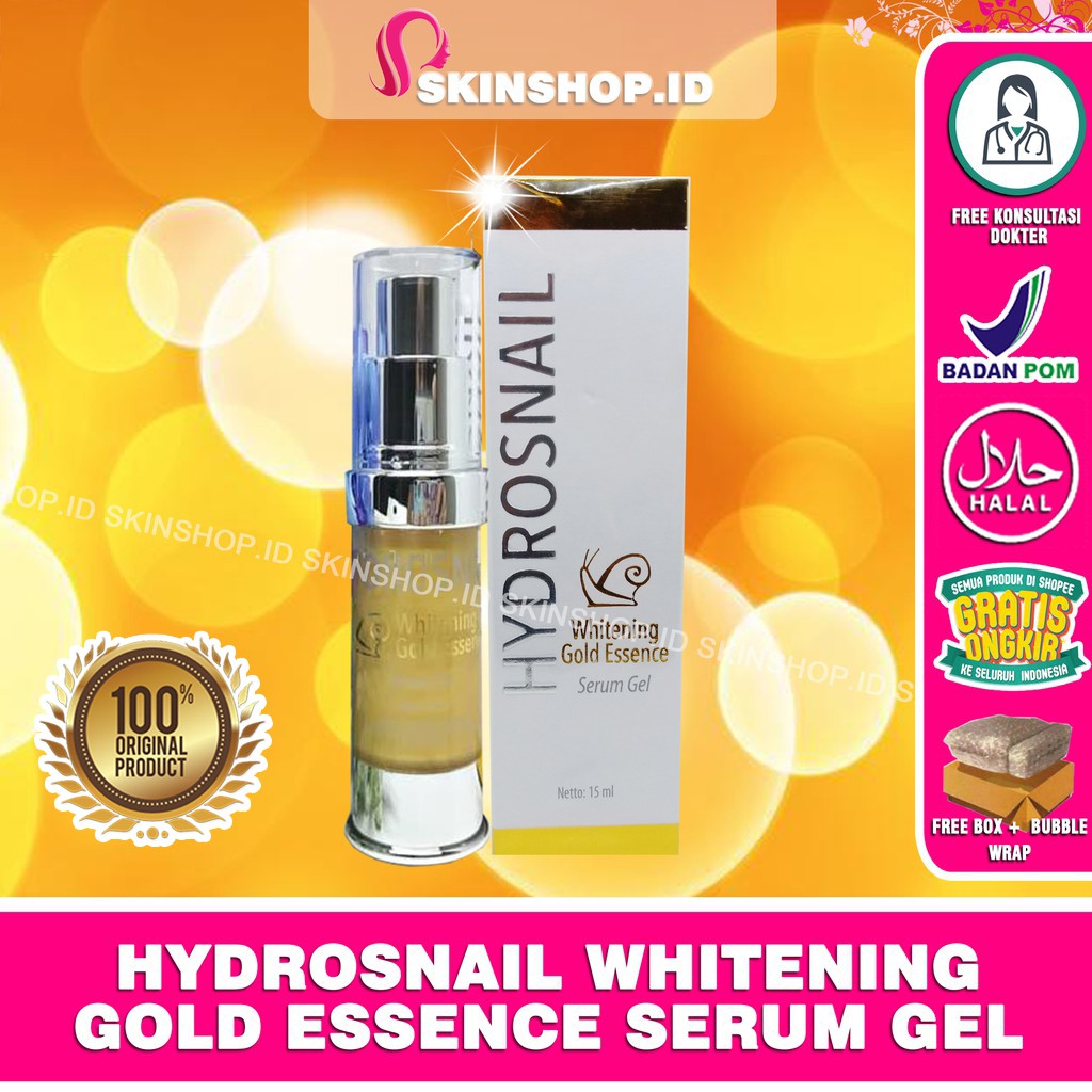 [STOK TERBARU] Primaderma Hydrosnail Whitening Gold Essence Serum Gel 15ml