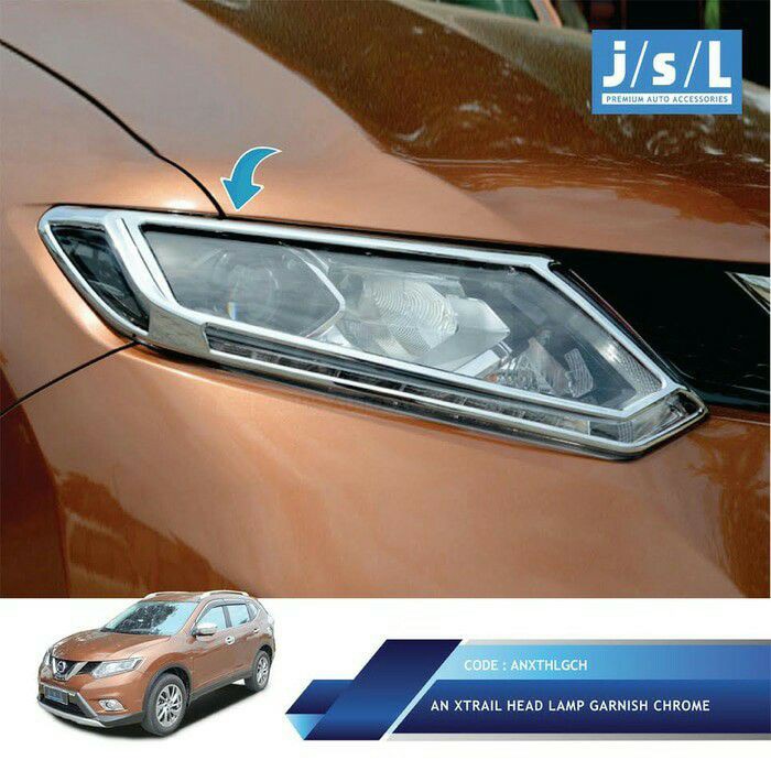 Garnish depan chrome lampu mobil xtrail 2014 ferrari variasi