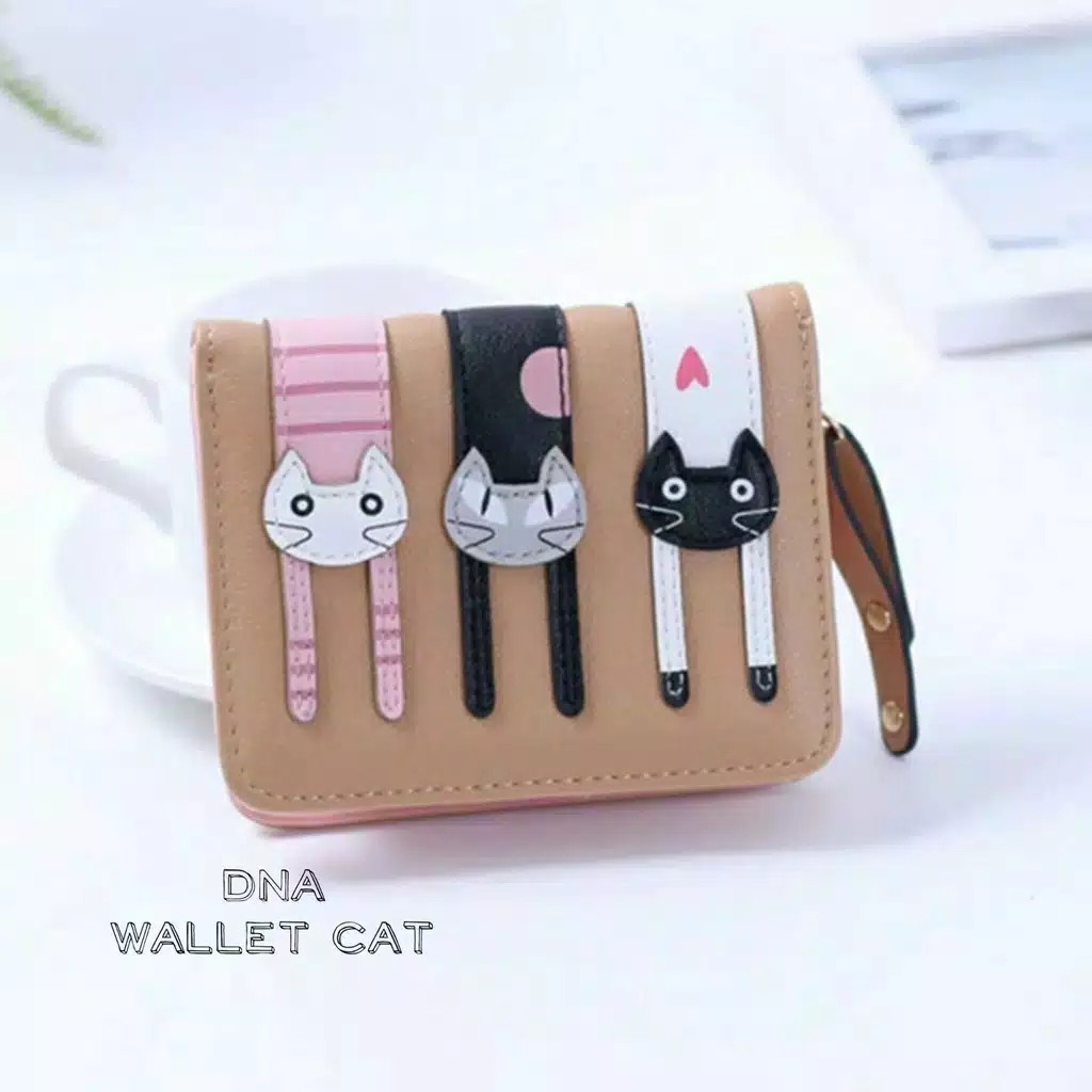 Promo Dompet Wanita Dompet Fashion Wanita Kucing Tiga Mini