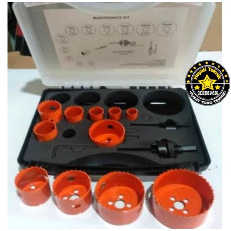 Mata Bor Gergaji Bulat Lubang Plat , Paralon - Hole Saw Metal Set