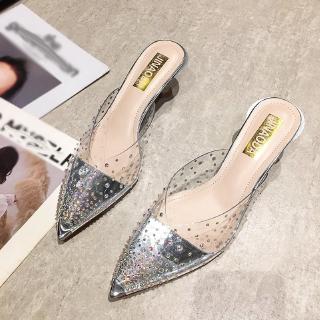 transparent stilettos