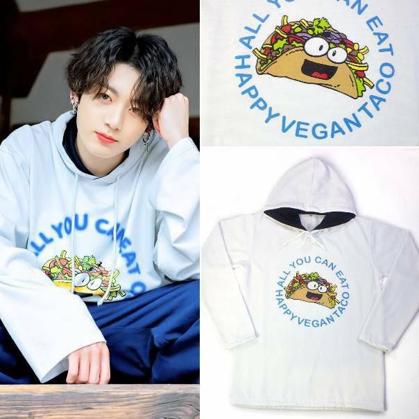 {CODE DF488} Hoodie KPOP Korea BTS Jungkook Vetements Taco ☯➤