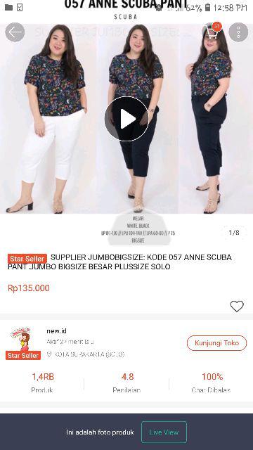 Supplier Jumbobigsize: Kode 021 Shannon Twill Pant Jumbo Bigsize Besar Plussize Solo