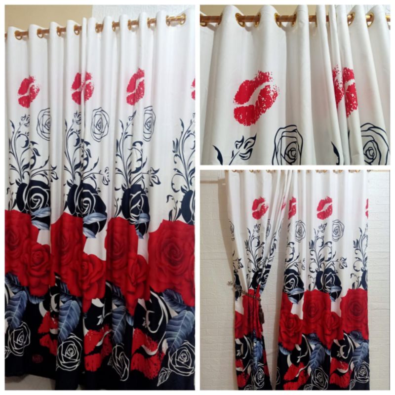 Gorden Smokering/ukuran 130 x 220cm /Gorden polos /Gorden cantik/Gorden pintu dan jendela