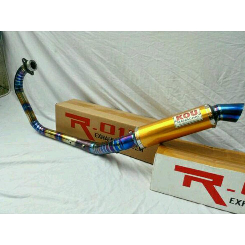 Murah Knalpot Racing Kou Mahachai Gold Kidal Limited Edition Untuk Honda Sonic - Satria Fu - Cb 100