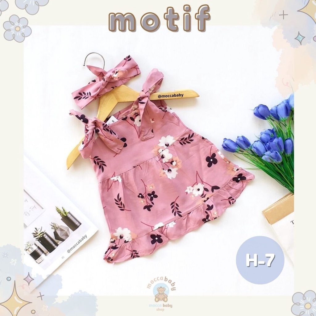 MBSS - BBB DRESS MAUREEN dress anak perempuan bayi motif bunga lucu free headband PART 2