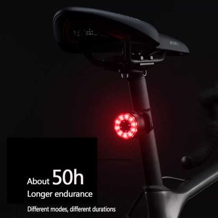 Rockbros Q1 Lampu Sepeda LED Taillight / Lampu Sepeda Belakang Blakang LED Gunung Ontel Onthel Bmx Mtb Nmax Nyala Rockbros Roadbike Lipat Fixie Gowes Goes Bmw Pancal Anti Air USB Charge Charger Cas Casan Rechargeable Classic Merah Terang Murah Original