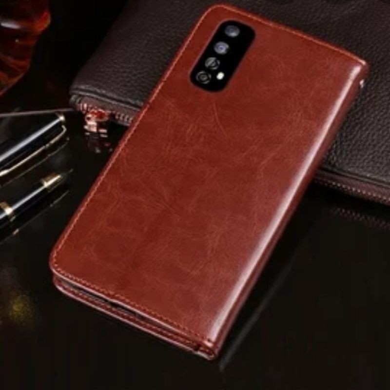 Leather Flip Samsung Galaxy A12 wallet Flip Cover  Protection Dompet