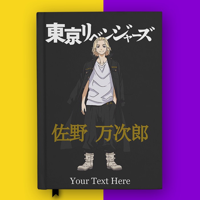 

Notebook Anime Tokyo Revenger Mikey Manjiro Sano Buku Tulis Hardcover Jurnal Custom Nama