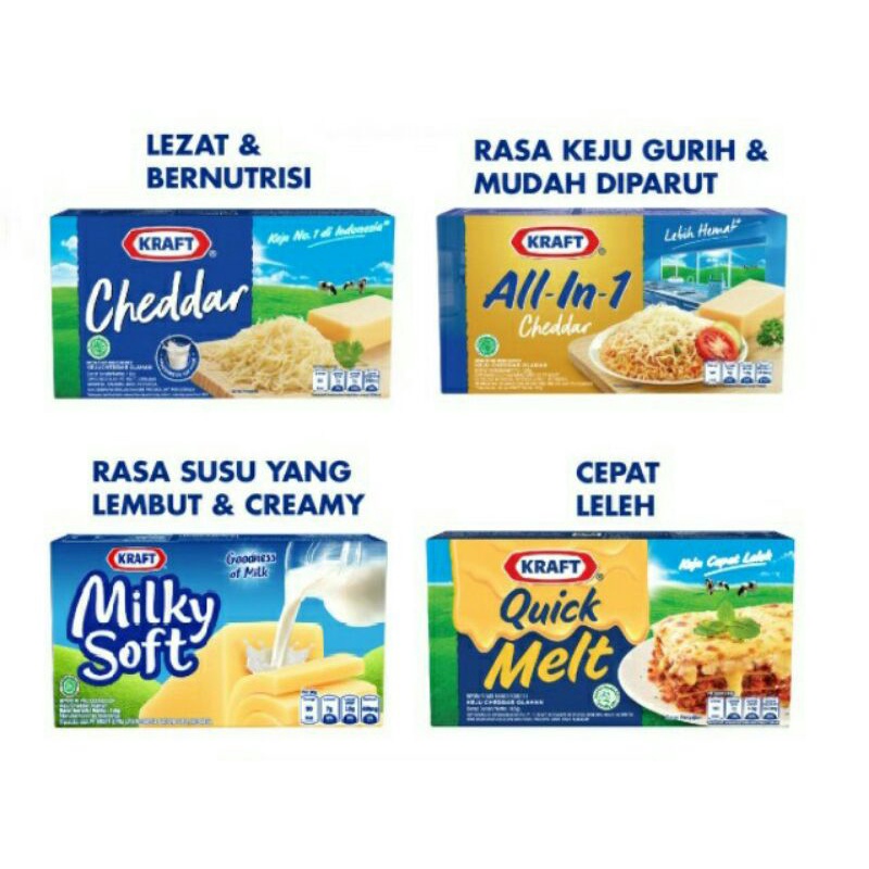 Kraft Keju /Cheddar/Milky/All In 1/Quick Melt 165gr