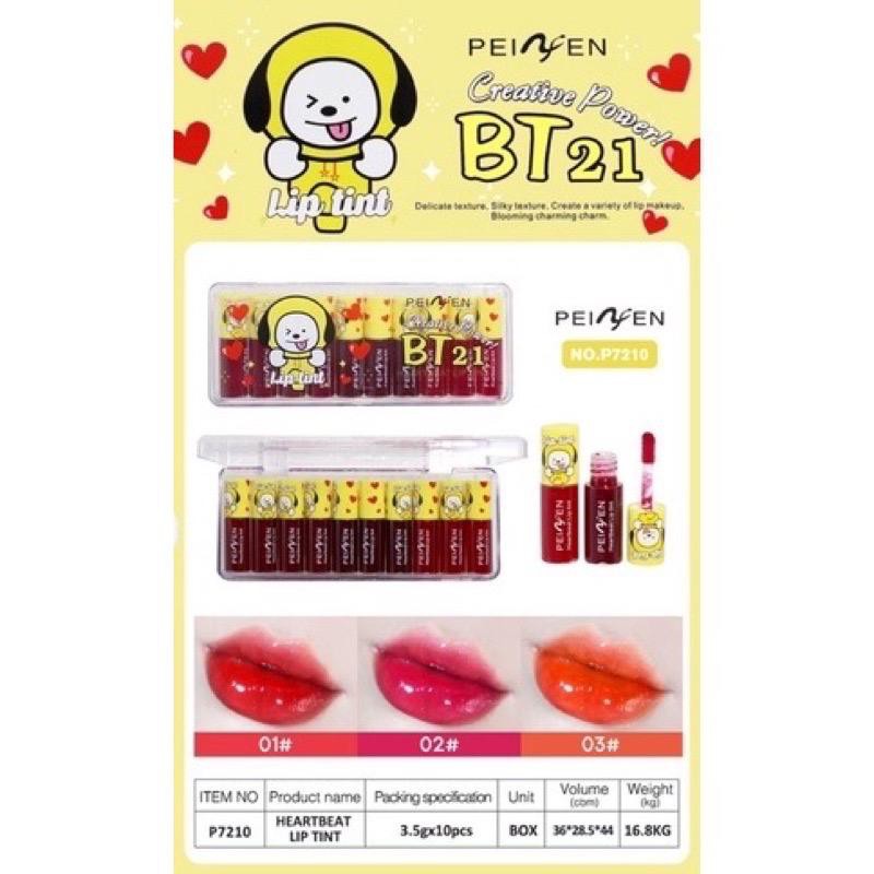 cod eceran Liptint Peiyen Mini Karakter BT21 BTS Mika awet tahan lama