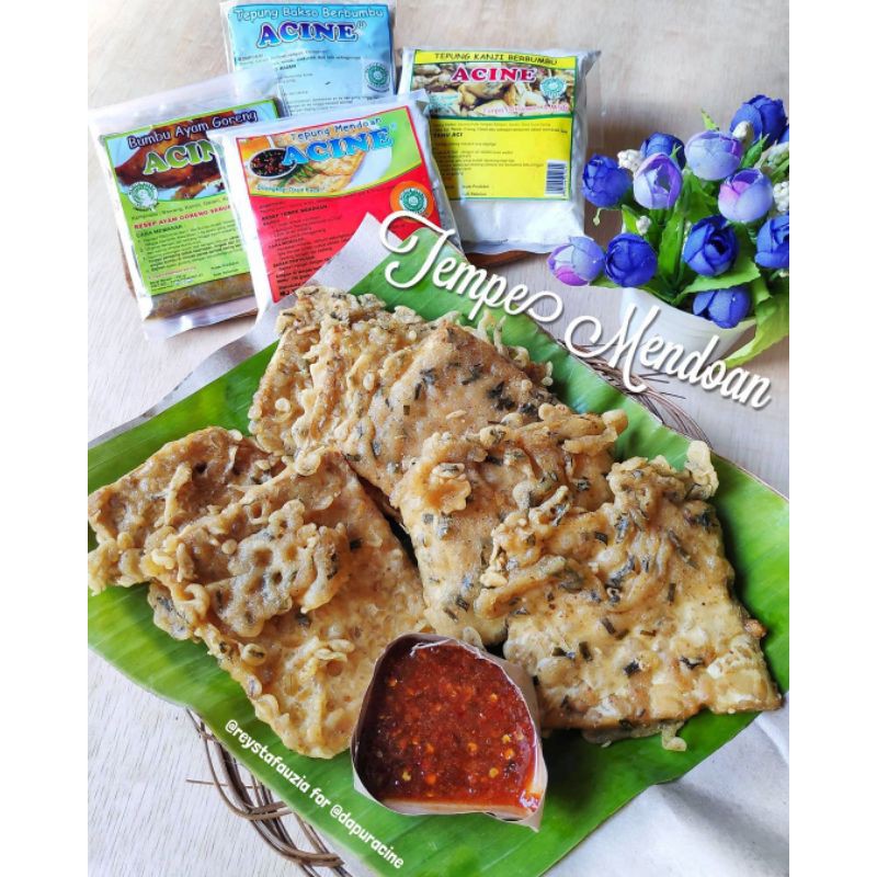 

Tepung Mendoan ACINE tepung bumbu masak TANPA MSG / PENGAWET / KALDU utk tahu