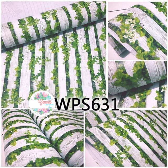 Wps631 Daun Sulur Wallpapaer Terlaris Sticker Terlaris Walpaper Dinding 5m X 45cm Wallsticker Stiker