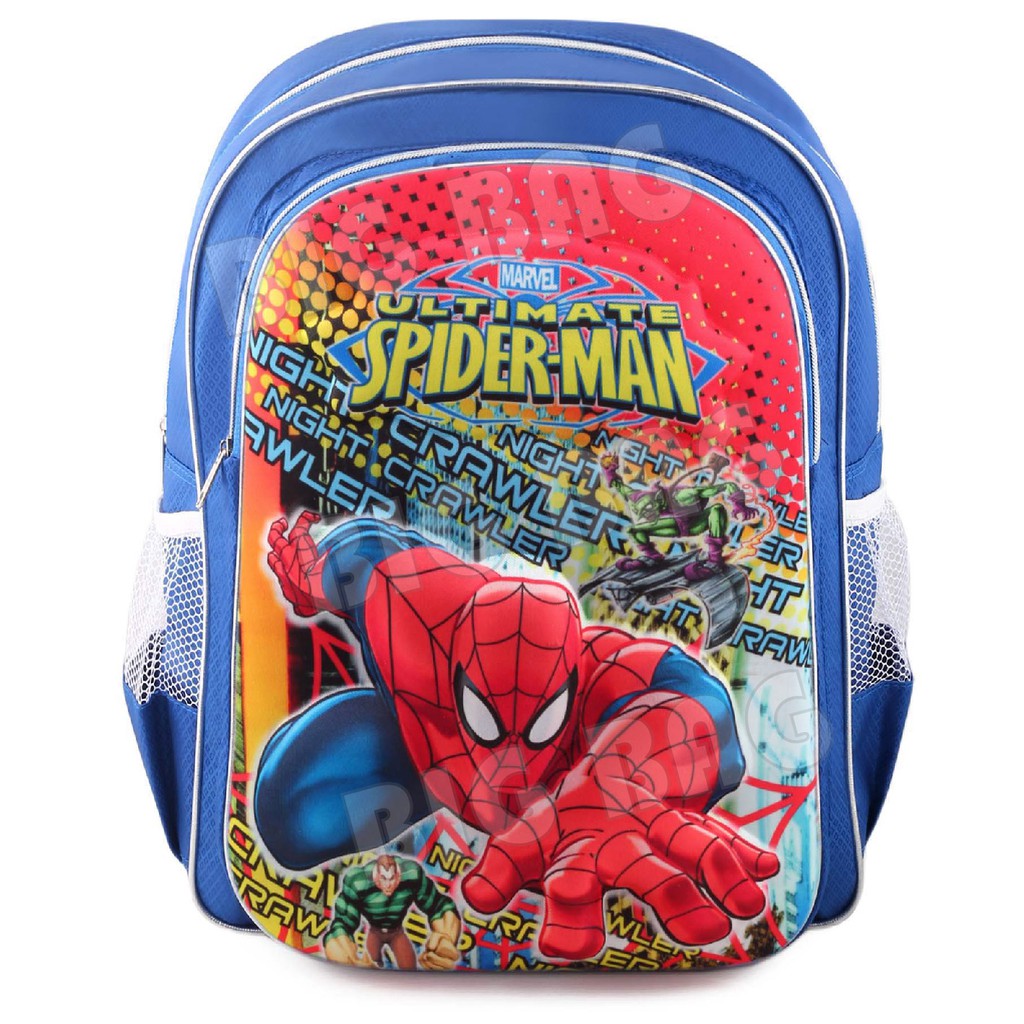 Tas Ransel Anak Laki-laki Karakter - Big Emboss - Spider-Man - Crawler + FREE Botol Minum