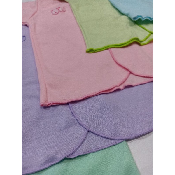 Baju Bayi Panjang Y-Lin SNI POLOS Size New Born 100% Cotton Halus Lembut Atasan Bayi Baru Lahir Lengan Panjang Polos Bahan 100% Cotton SNI