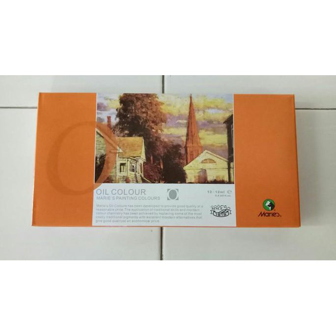 

PERALATAN MELUKIS OIL COLOUR PAINTING MARIES / CAT MINYAK LUKIS MARIES 12 WARNA ALAT LUKIS