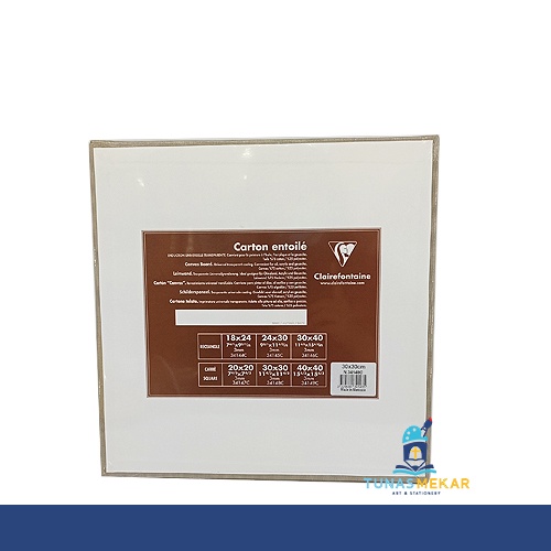 

Kanvas Lukis Clairefontaine Natural 30x30cm Canvas Board