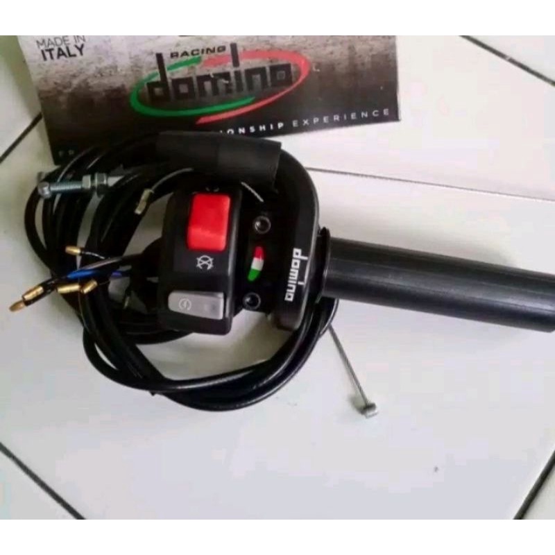 Gas Spontan Domino 2 kabel Gas Spontan crf 150 KLX plus Saklar on off Starter KTC