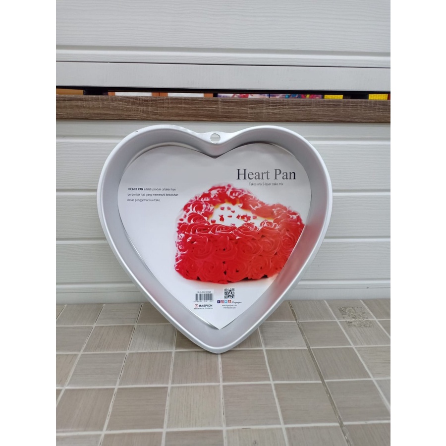 MASPION  Cetakan Kue Hati / Heart Pan Aluminium 9 inch