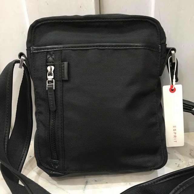 ESPRIT Crossbody black bag men's bag tas pria original