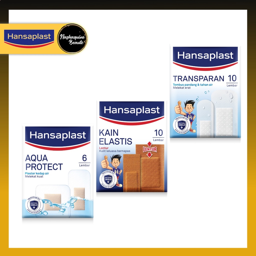 Hansaplast Kain Elastis Amplop - Transparan Plester - Hansaplast Aqua Protect Plester Anti Air