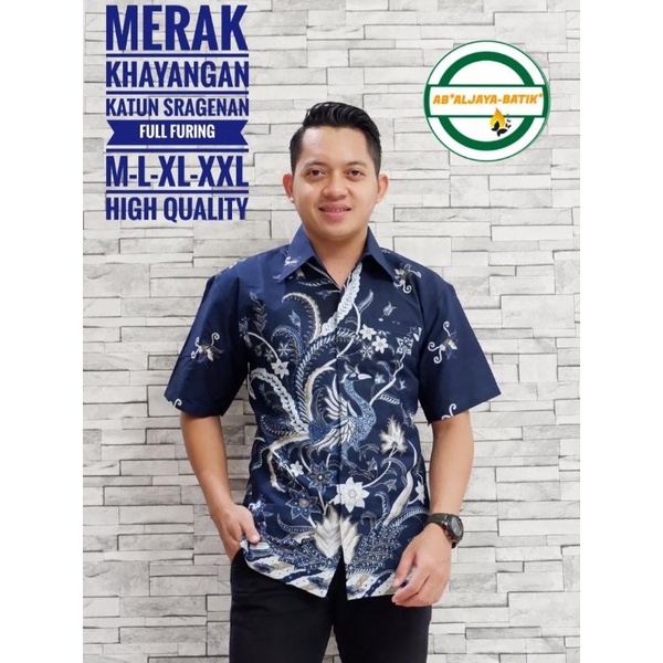 Kemeja Batik Eksklusif Merak Khayangan Bahan Katun Sragenan Lapis Furing Kualitas Premium Batik Anak