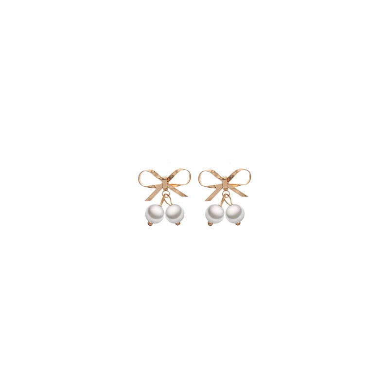 Sterling silver jarum gaya minimalis angin sabuk mutiara anting-anting gadis Korea kepribadian all-m